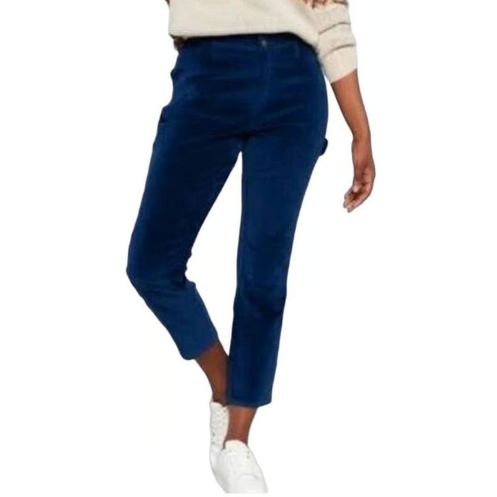 Judy Blue Women Pants Corduroy Painter Navy Blue High Waist Slim Fit Size 27 New